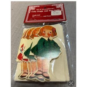 RARE 1982 Set of 12 DOLLY DINGLE Gift Note Cards 1 SEALED pack
